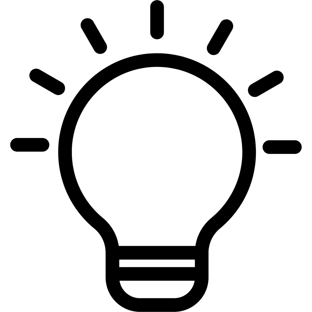 Icone d'une ampoule éclairée