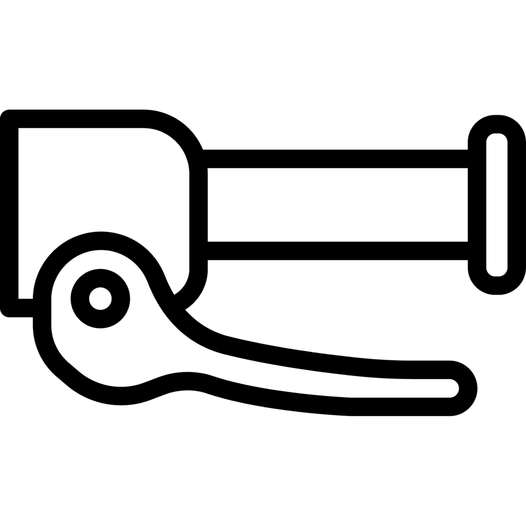 Icone de frein de velo noir