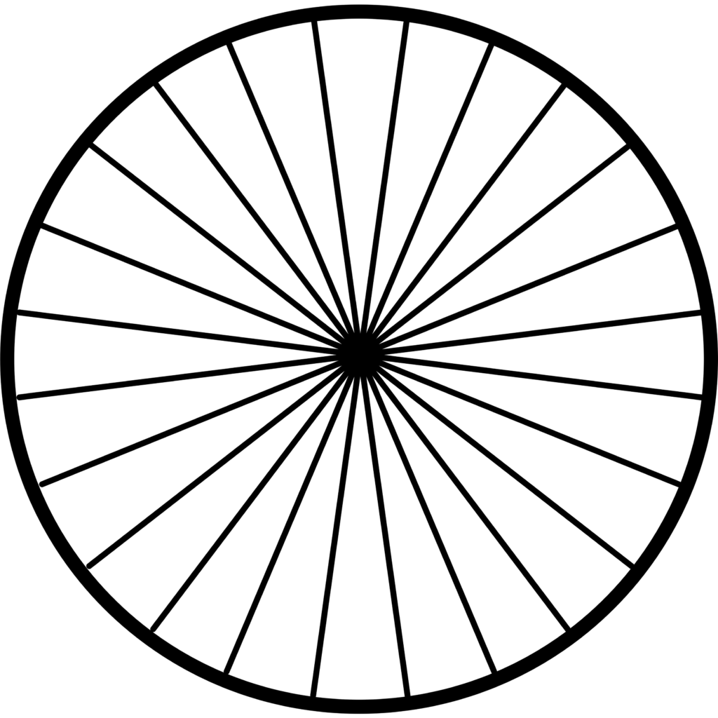 Icone de roue de velo noir