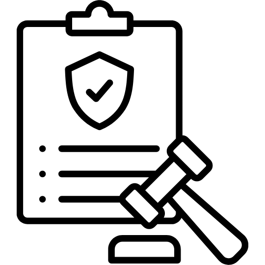 icone d'une liste de critère accompagnée d'un marteau d'enchère